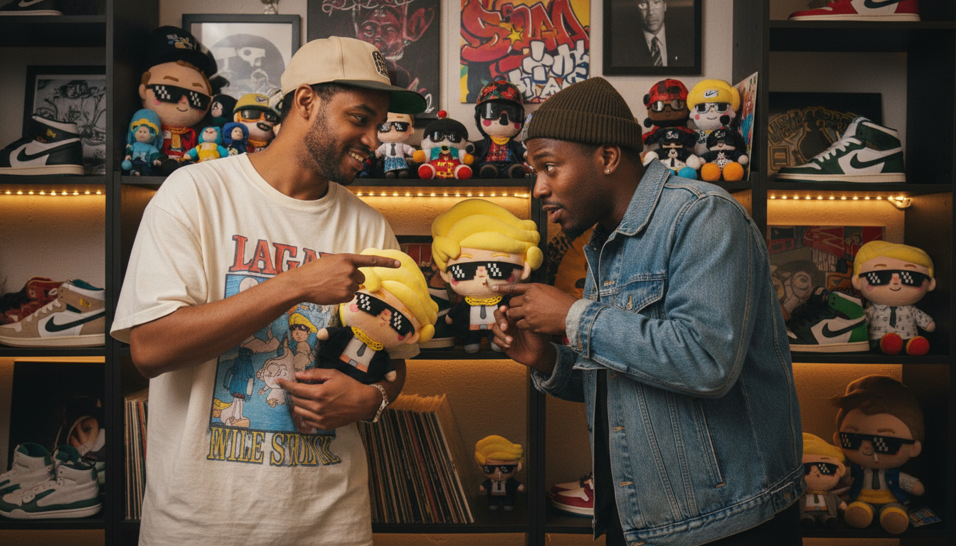 Chibi in Chief™ • Thug Life Lit Cig & Gold Bling • Ultra-Rare Luxury Plush