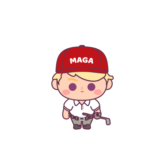 Chibi-in-Chief Sticker Collection: 50 President Trump Chibi Stickers of Political Cuteness