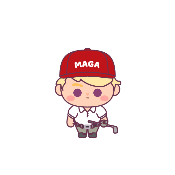 Trump Chibi Plushie and Sticker Collection