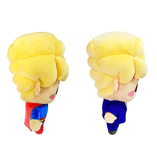 Dynamic Duo: Trump Chibi-in-Chief 12-Inch Plushie Set - Superhero & Suited Marvels