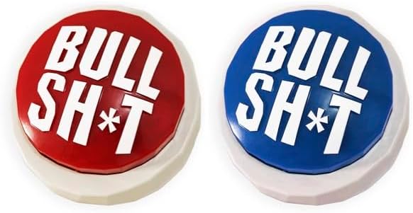 Big Red & True Blue BS Buttons Combo Pack: The Ultimate Political Hilarity Arsenal!