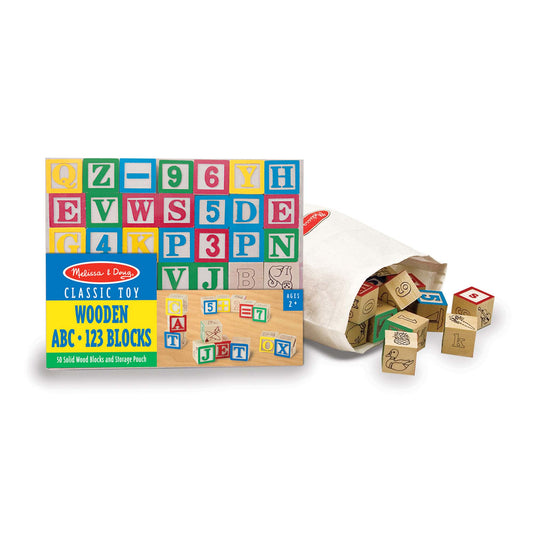 Melissa and Doug Wooden ABC/123 Blocks