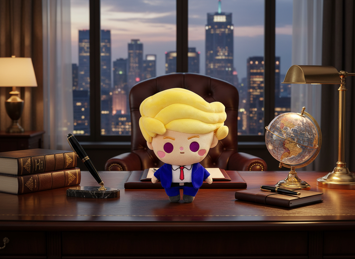 Chibi in Chief™ • Iconic Golden Hair Red Tie Edition • Luxury Limited Plush