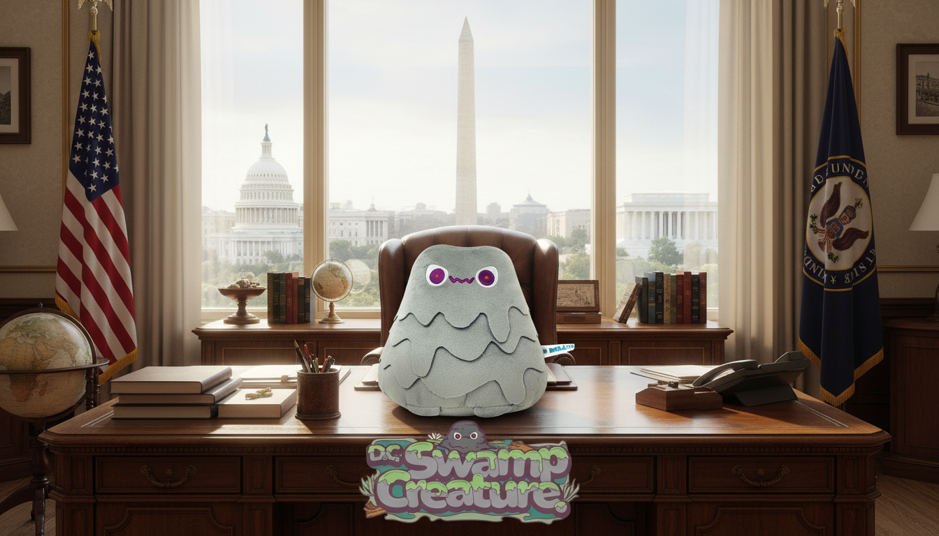 Chibi Swamp Creature™ • Money-Green Beltway Beast 7" • Luxury Monster Plush