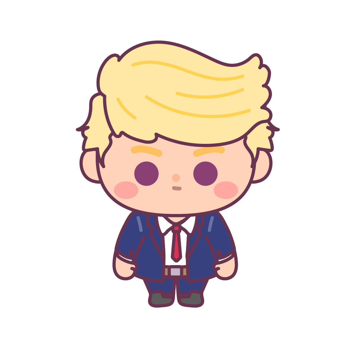 Chibi-in-Chief Sticker Collection: 50 President Trump Chibi Stickers of Political Cuteness