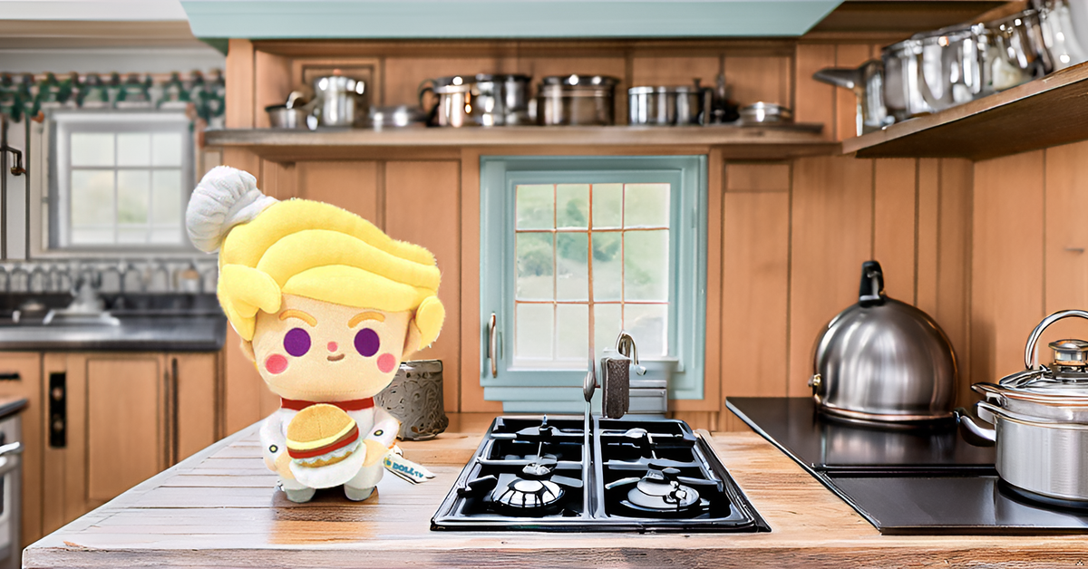 Trump Chibi Make America Grill Again - Hamburger Chef Plushie