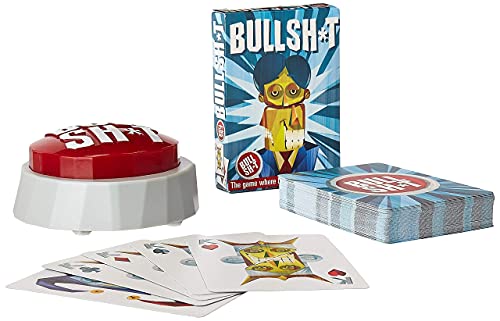 The Original BS Button Game® (60 Hilarious Bull Sh*t Phrases, Wild Cards, and Custom Bullshit Playing Cards)