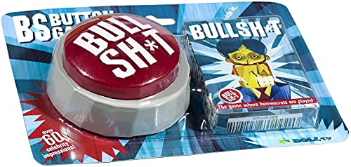 The Original BS Button Game® (60 Hilarious Bull Sh*t Phrases, Wild Cards, and Custom Bullshit Playing Cards)