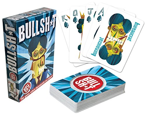 Original BS Button Game Playing Card Deck - Navigate the Nonsense with Casino-Quality Cards, Comical Jokers, and the Bureaucrat Wild Card!